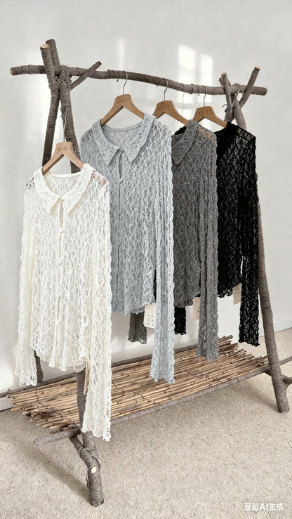 問爆！Elegant Lace Shirt｜4色入