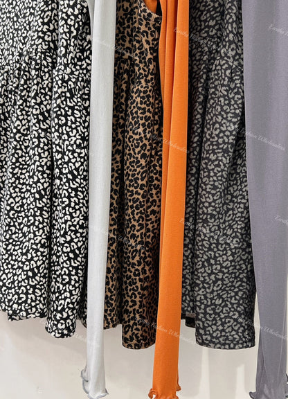 豹紋pattern吊帶layer｜3色入