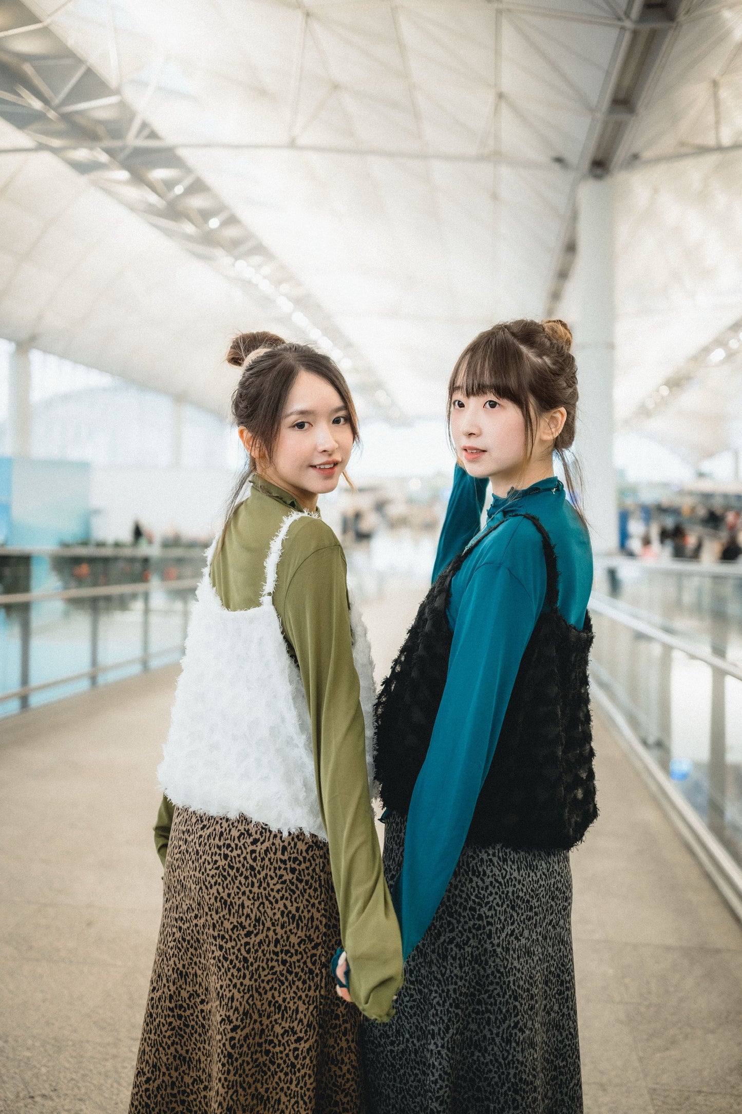 毛毛菱格吊帶背心外搭｜4色入