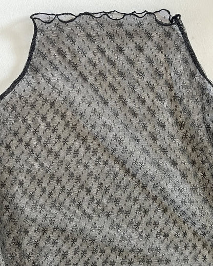 [新色加入🧊] 小雪花透膚捲邊內搭TOP｜3色入