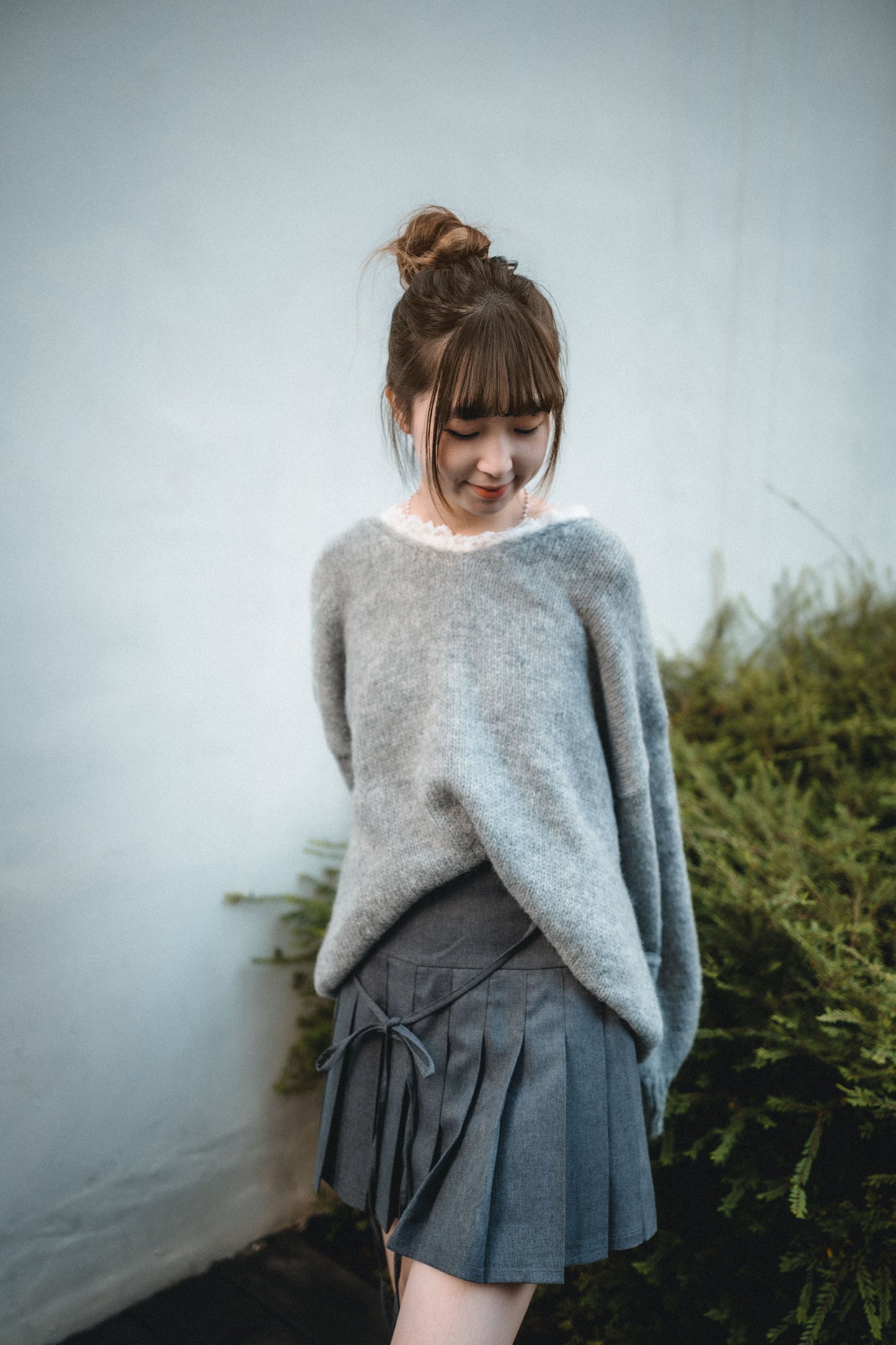 三分甜🍡軟糯Lace V領毛衣｜3色入