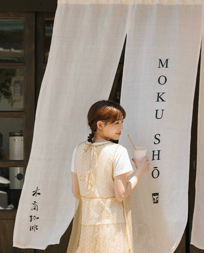 立體點點蛋糕下擺透膚綁帶罩衫｜4色入