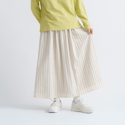 Reversible! 簡約直紋半裙｜2色入