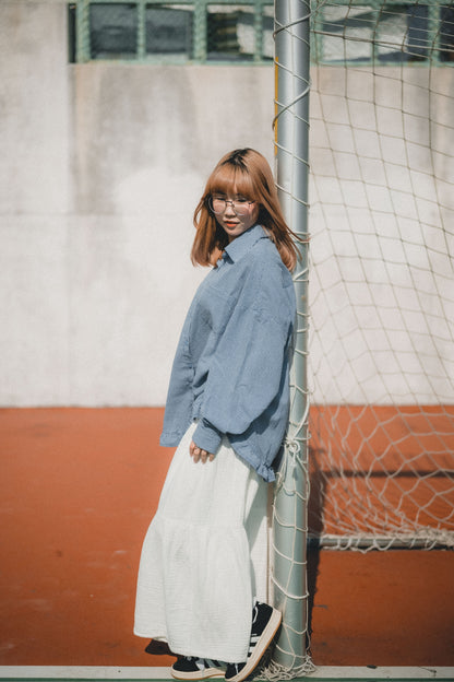 RUFFLE下襬➿小格子襯衫｜4色入