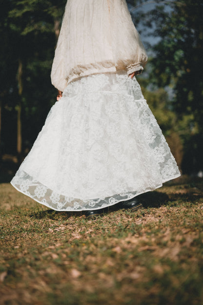 超靚！重工🌸立體花花紗裙｜1色入