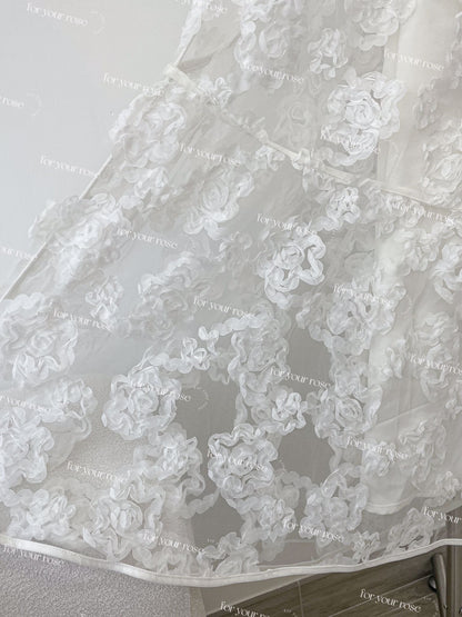 超靚！重工🌸立體花花紗裙｜1色入