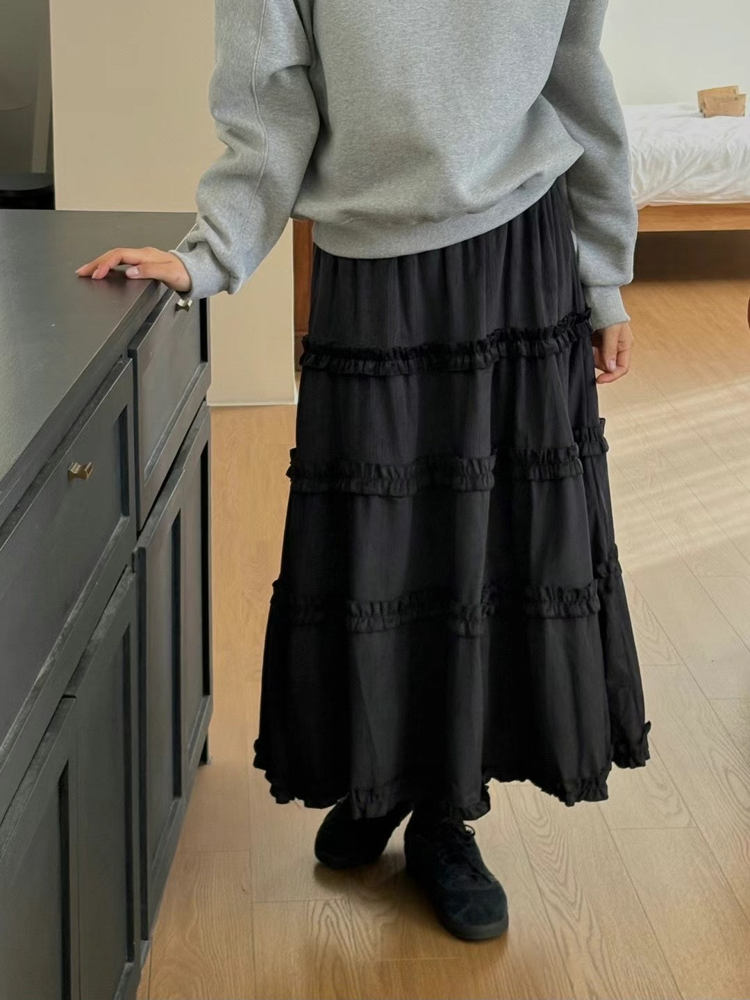 保暖毛底🧣 Ruffle花邊蛋糕裙｜2色入