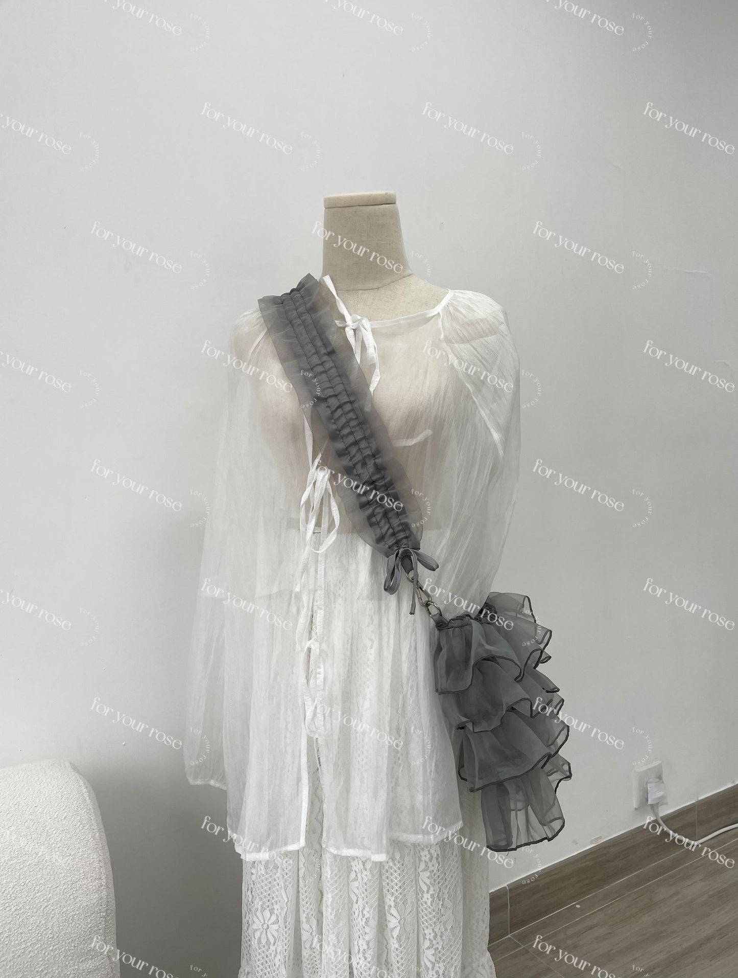 蛋糕層層ruffle紗紗袋 S size｜4色入