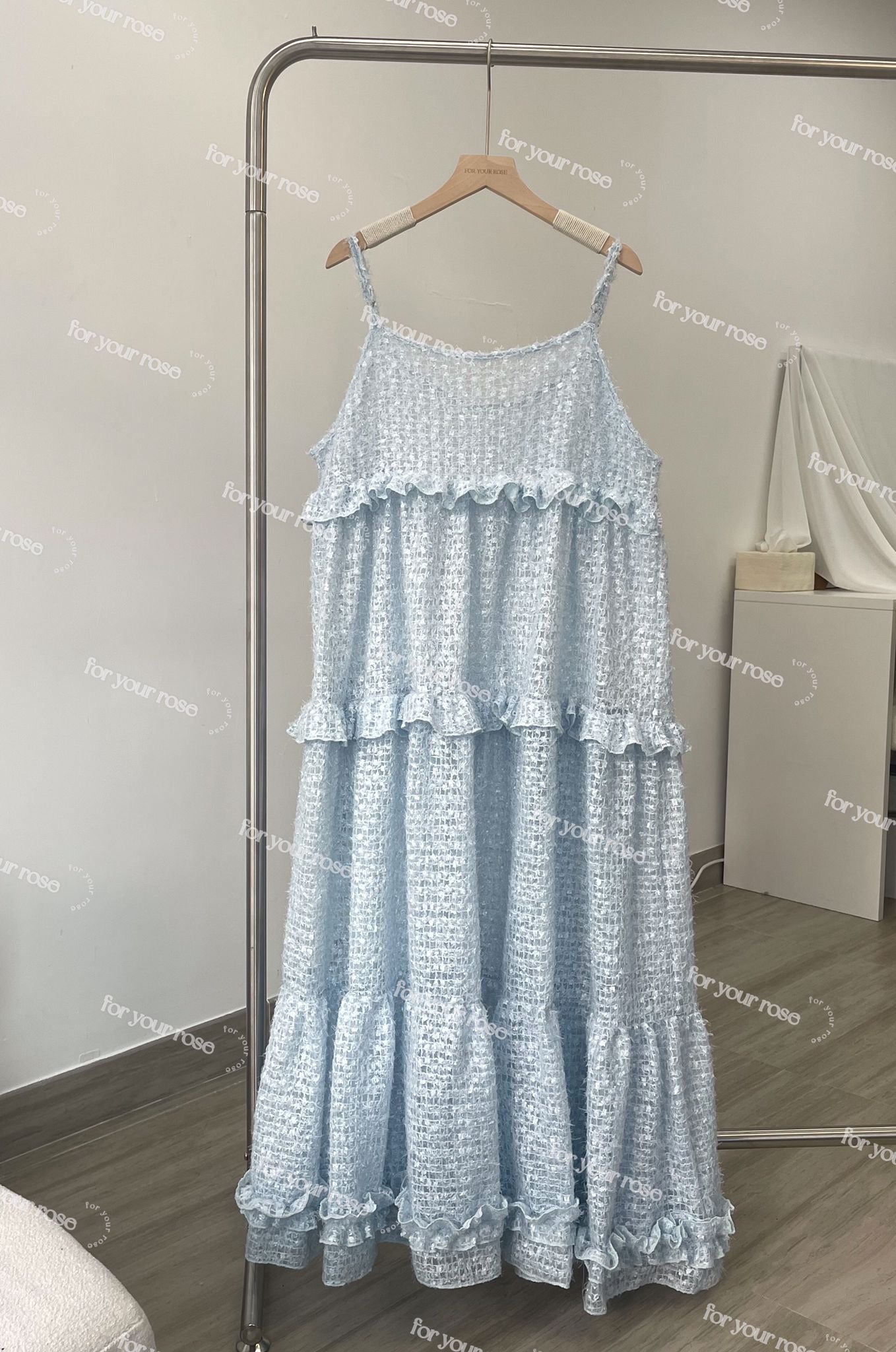 毛毛粒☁️ Ruffle Layer連身裙｜3色入