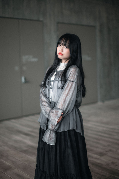 Comeback!! 超美💖透透紗紗綁帶外搭｜4色入e