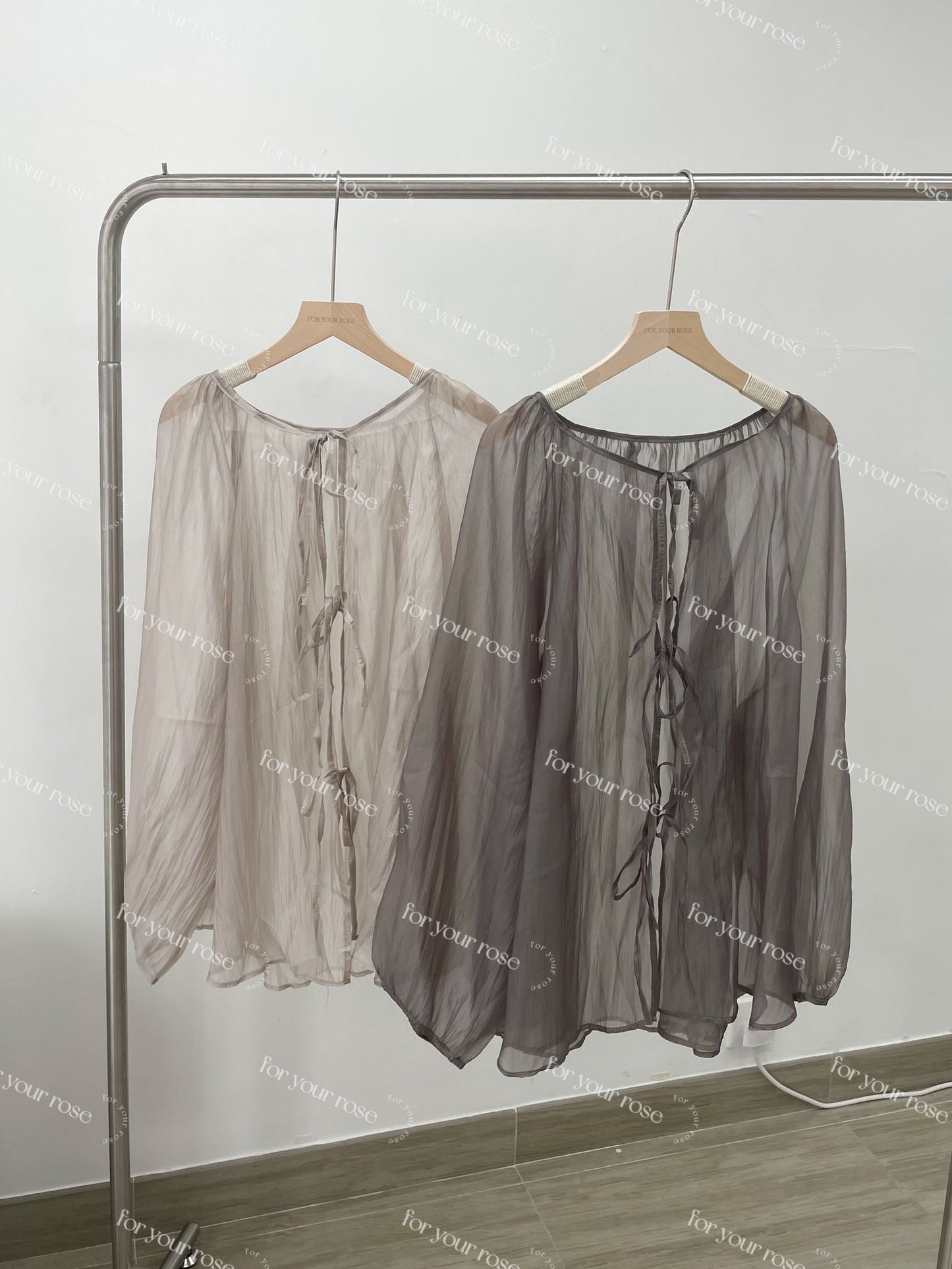 日系透明感🫧✨絲滑綁帶外搭｜6色入