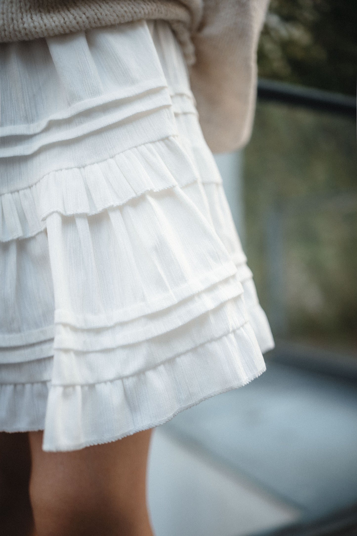 甜美花邊層層蛋糕短裙｜2色入