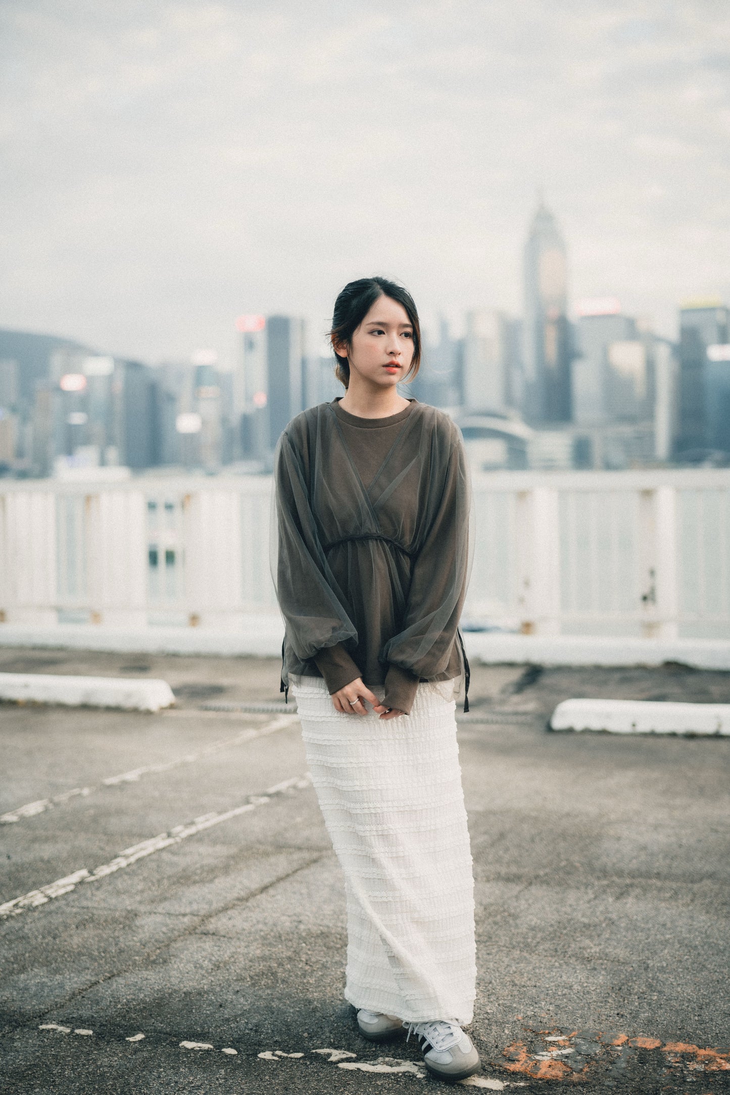 熱賣！疊層薄紗長袖TOP｜3色入