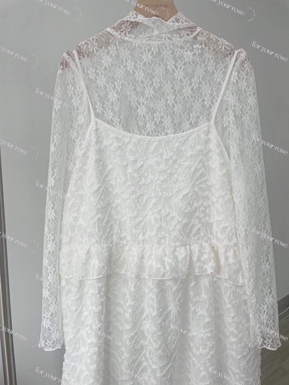 立體毛毛花花🌼吊帶OPS｜3色入