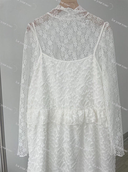 立體毛毛花花🌼吊帶OPS｜3色入