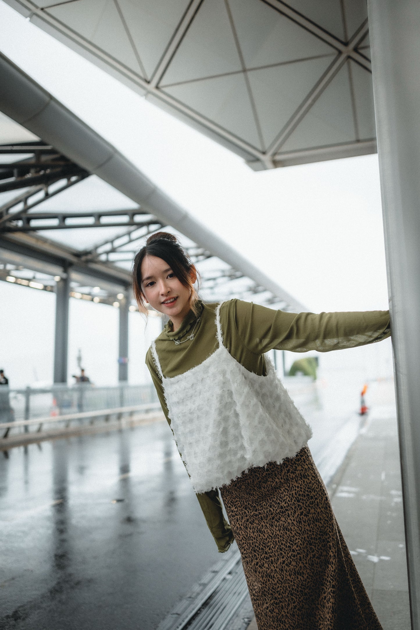 毛毛菱格吊帶背心外搭｜4色入