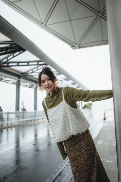 毛毛菱格吊帶背心外搭｜4色入