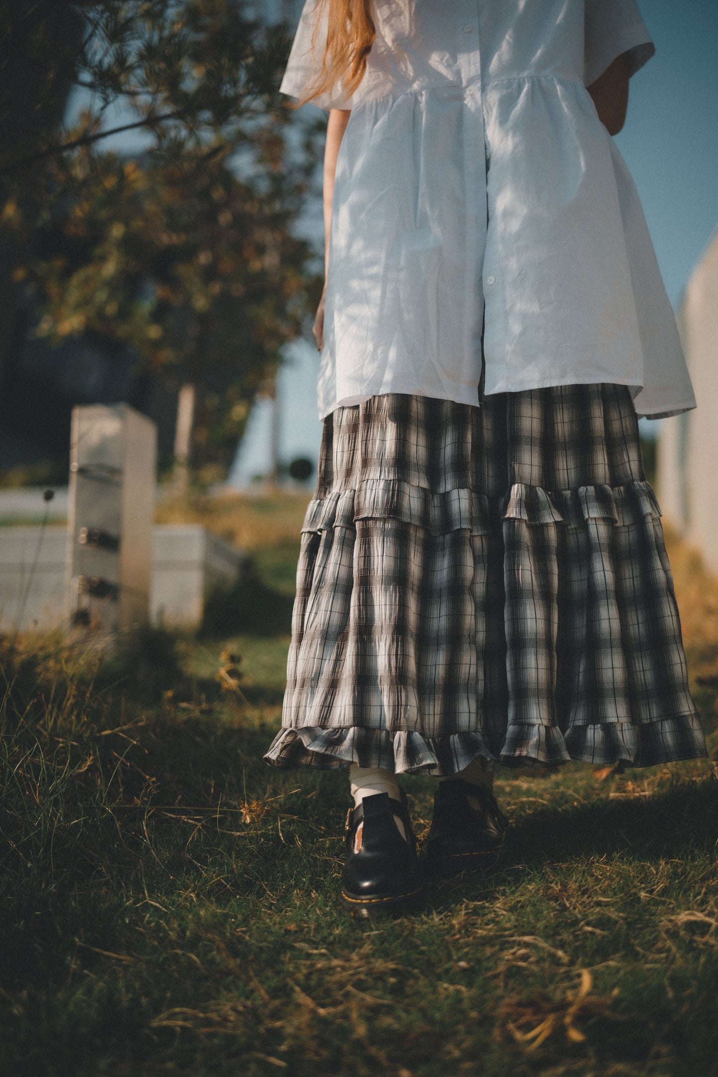 春日荷葉Ruffle格仔Dress｜2色入