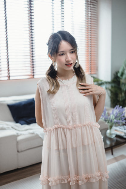 美哭︎︎ ⟡ 2-way Ruffle紗紗OPS｜4色入