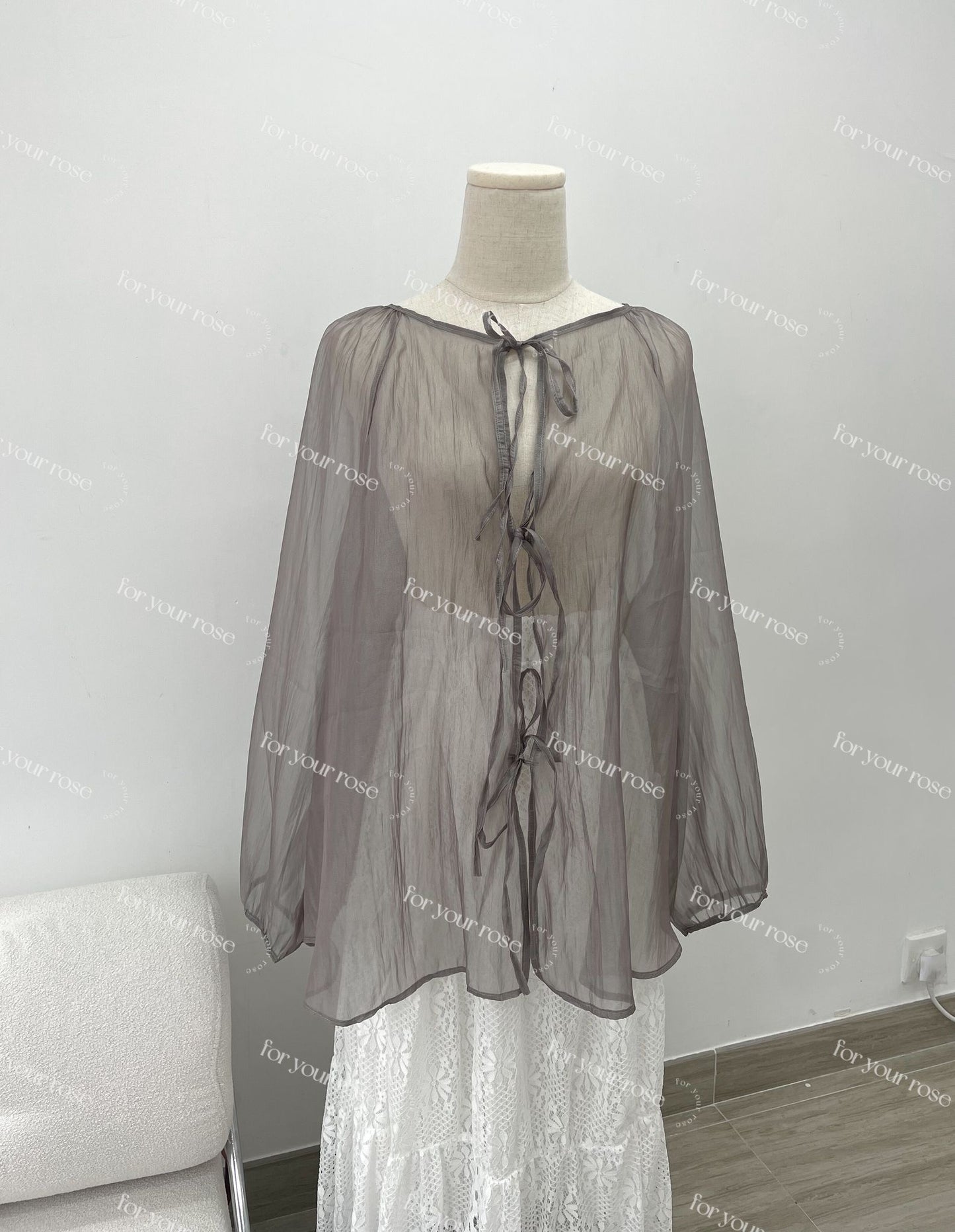 日系透明感🫧✨絲滑綁帶外搭｜6色入