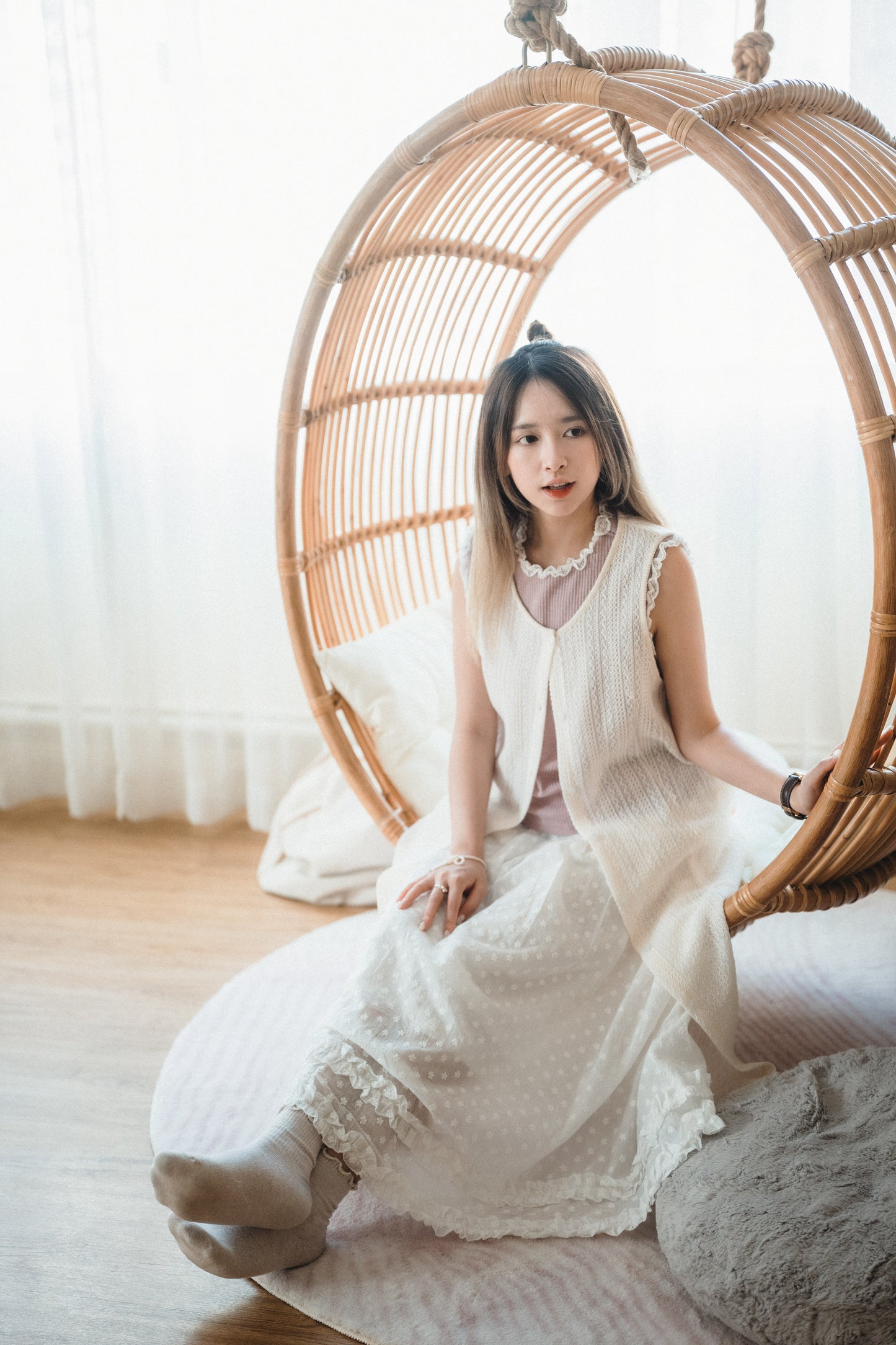 春夏🌿 藤織開鈕長外搭｜3色入