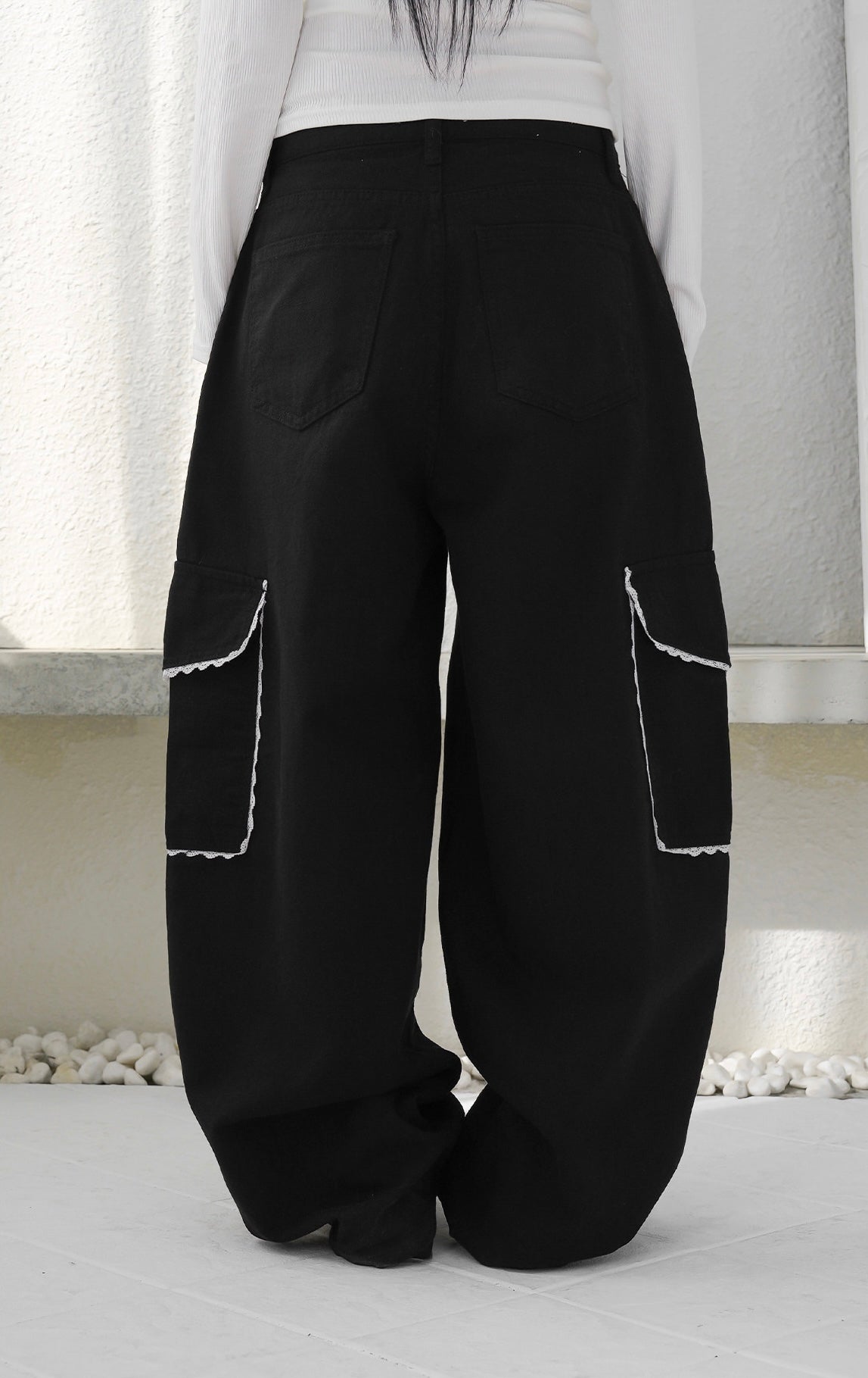 Lace Pocket 氣球褲｜3色入