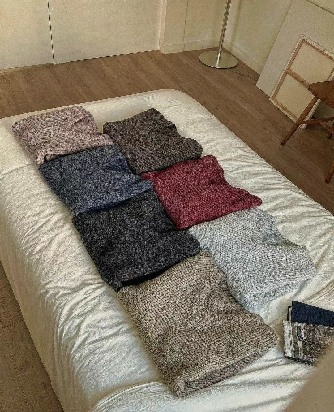 節日感！混色V領針織上衣｜7色入