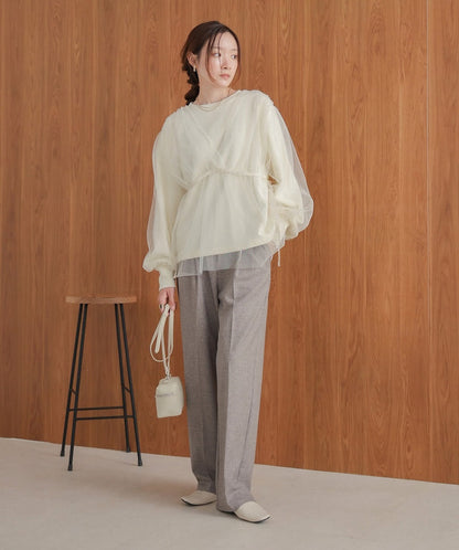 熱賣！疊層薄紗長袖TOP｜3色入