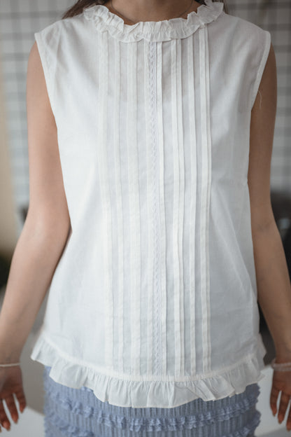 好襯⸜ ෆ ⸝‍ Ruffle壓褶背心｜3色入