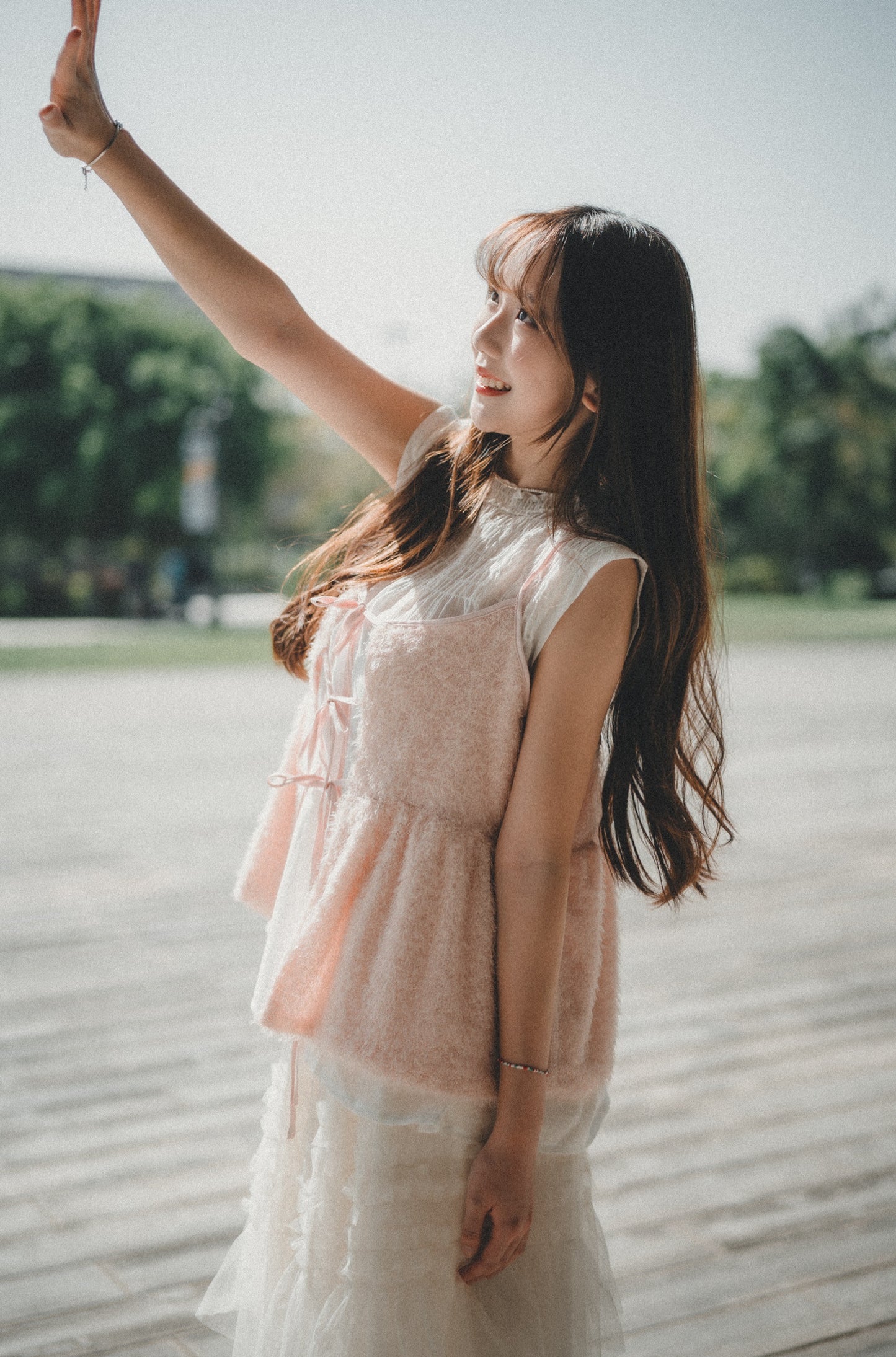 Bling Bling毛毛蝴蝶結綁帶背心｜6色入