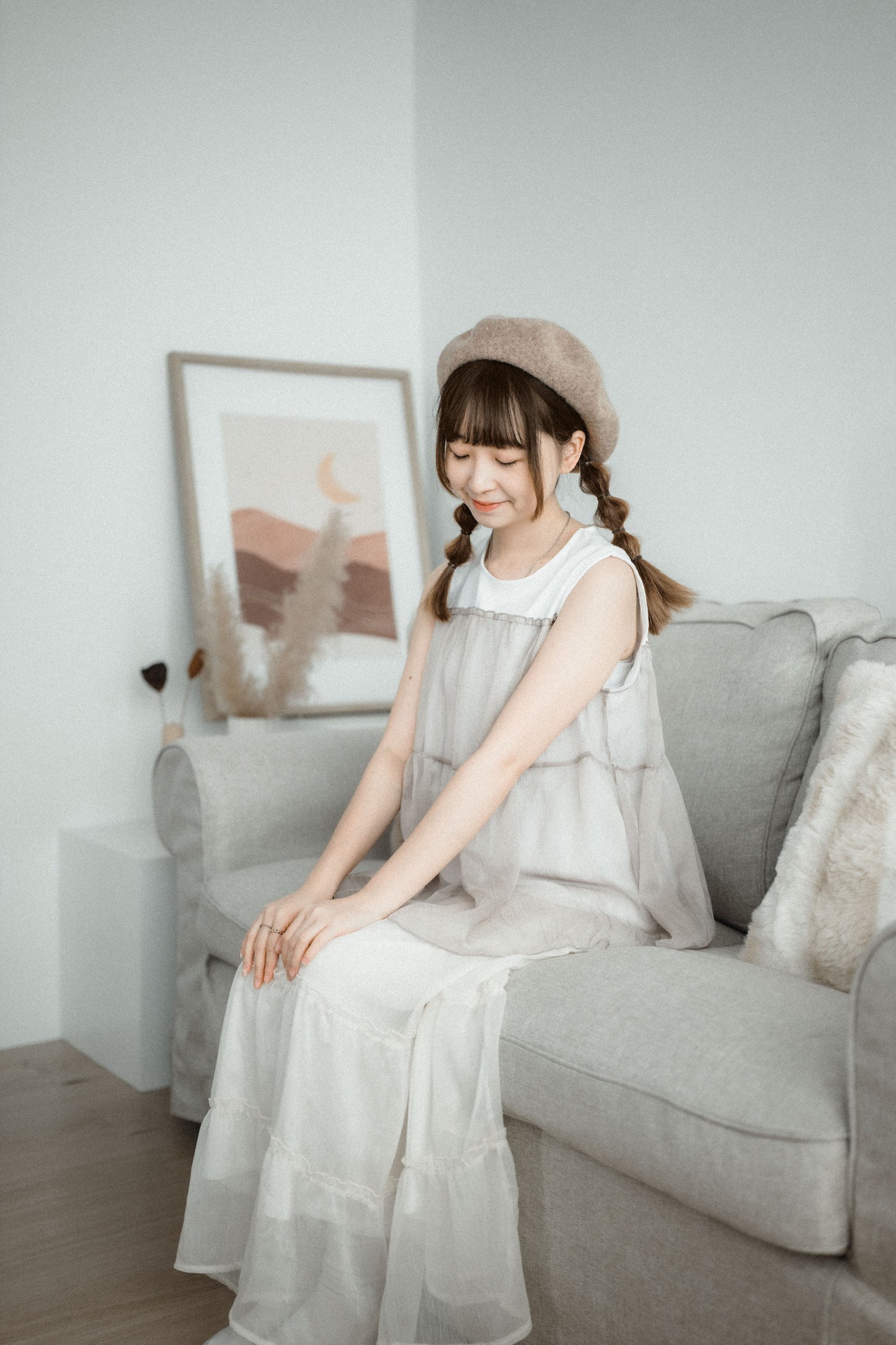 拼接蛋糕半紗背心｜4色入