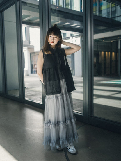 Ruffle領透透綁帶背心｜4 colors