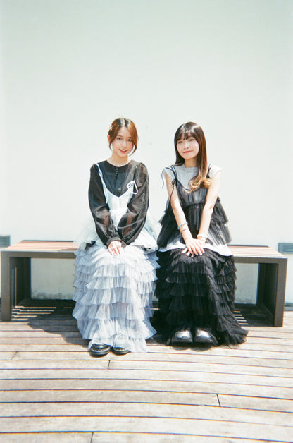 超仙氣✨ 綁結肩帶紗紗layer｜3色入