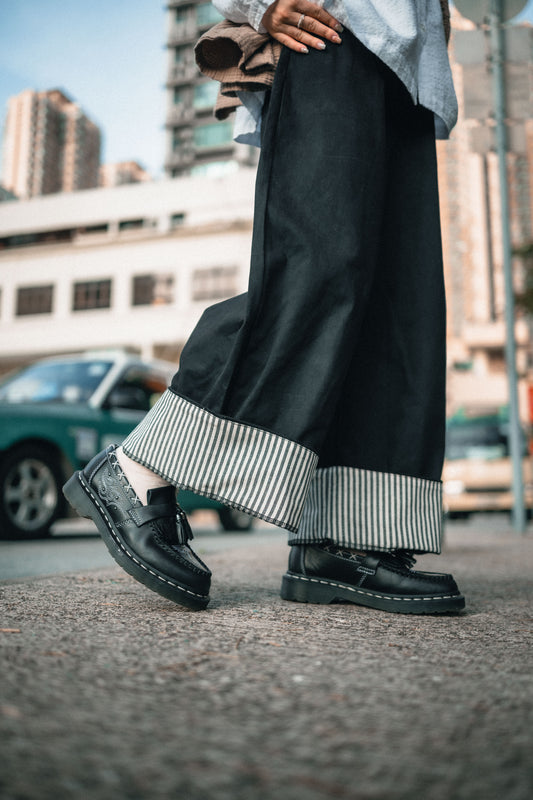 2WAY內直條布長褲｜3色入