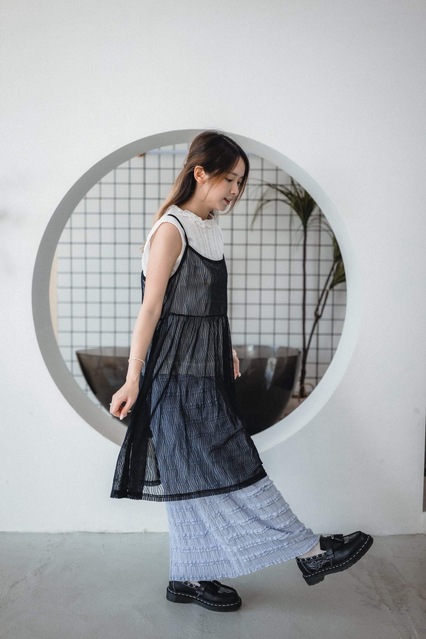 氣質ᵁᵖᵖᵖ!! 千層Ruffle後分岔半身裙｜2色入