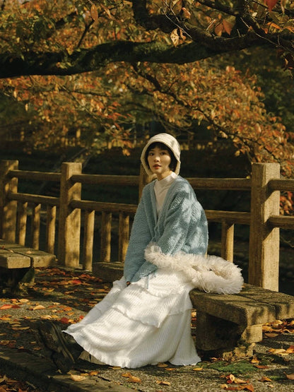 [人氣斷貨款！]毛毛感soso荷葉蛋糕裙｜3色入