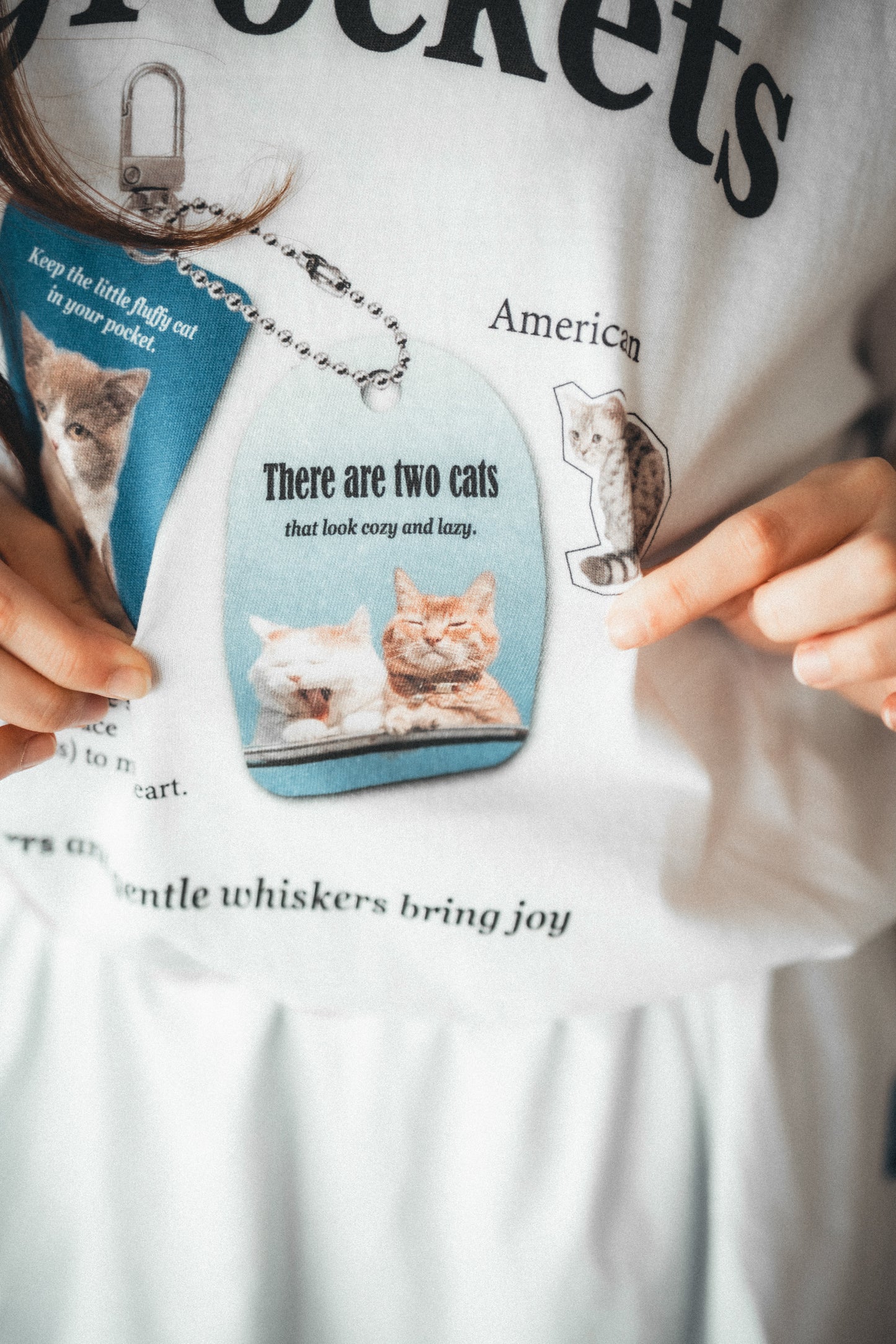 “My Pockets” Cat Tee｜3色入