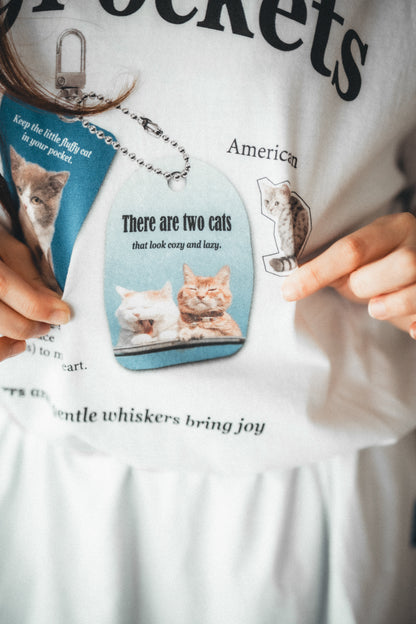“My Pockets” Cat Tee｜3色入