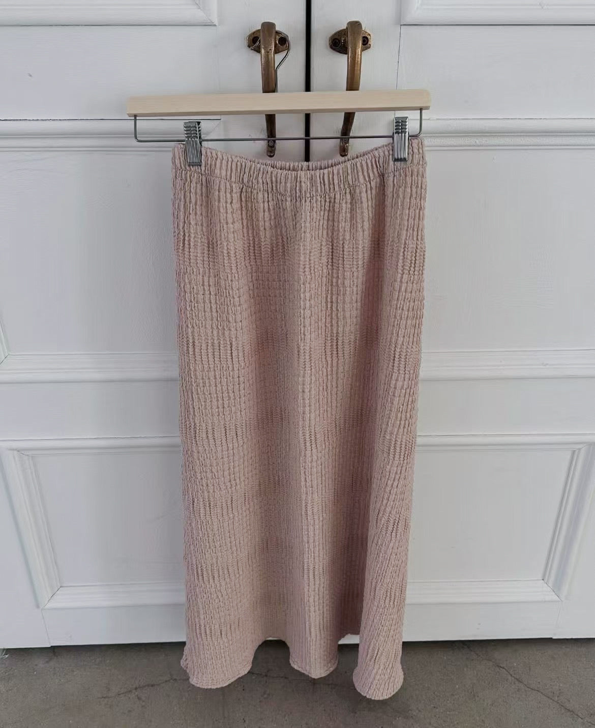 泡泡格格棉 • Waffle後開岔傘裙｜3色入