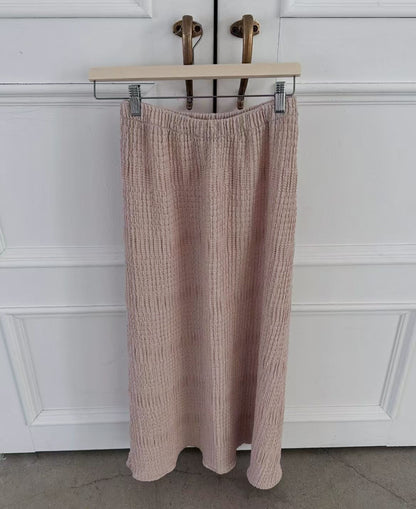 泡泡格格棉 • Waffle後開岔傘裙｜3色入