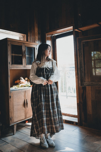 雙層花邊領小綁結襯衫｜4色入