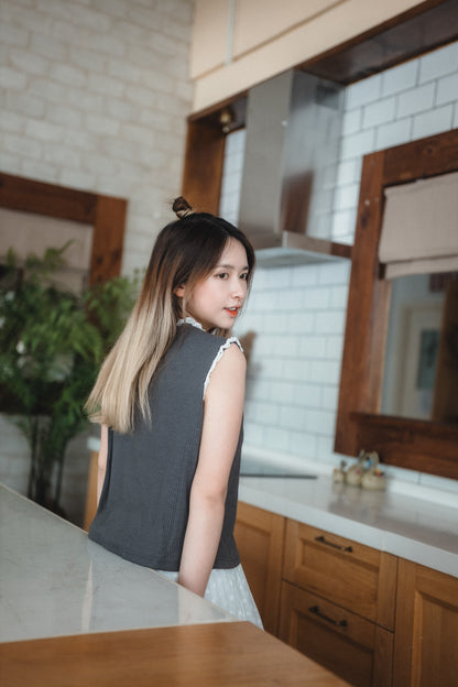 簡約Lace花邊背心｜3色入