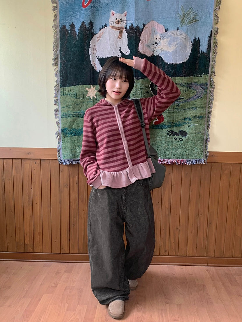 Teoki 不褪色燈芯絨闊腿褲｜3色入