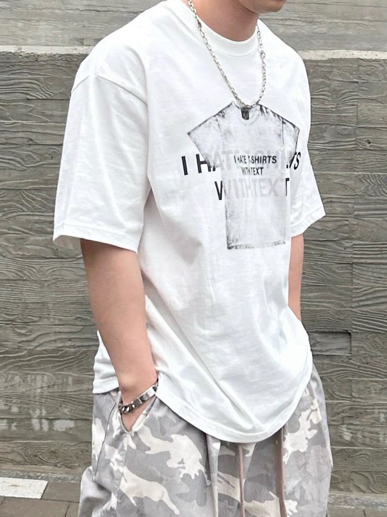 “I Hate T-shirts with Text” TEE｜3色入