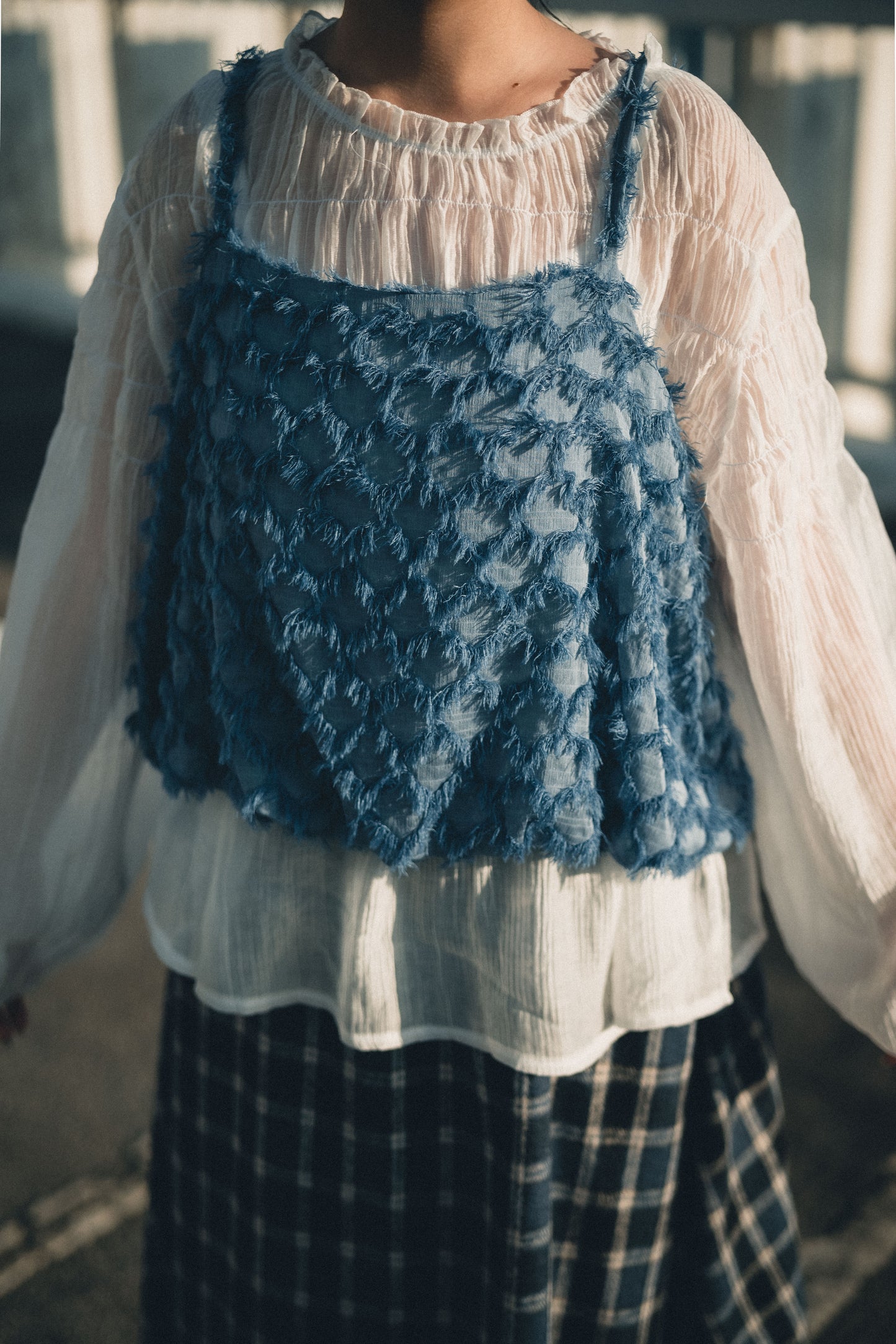 薄紗皺皺Ruffle Top｜3色入