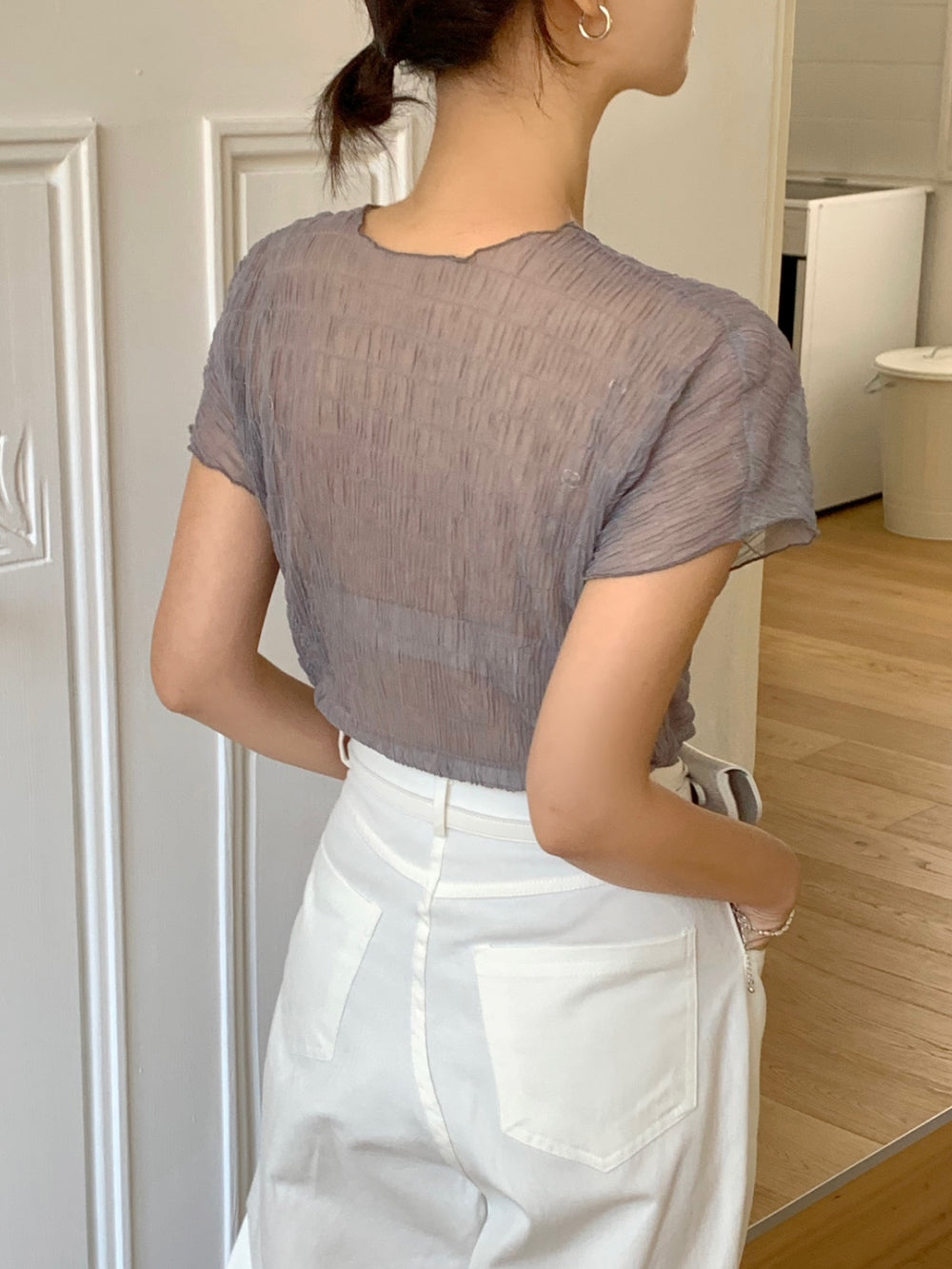 透膚飛飛袖內搭top｜4色入