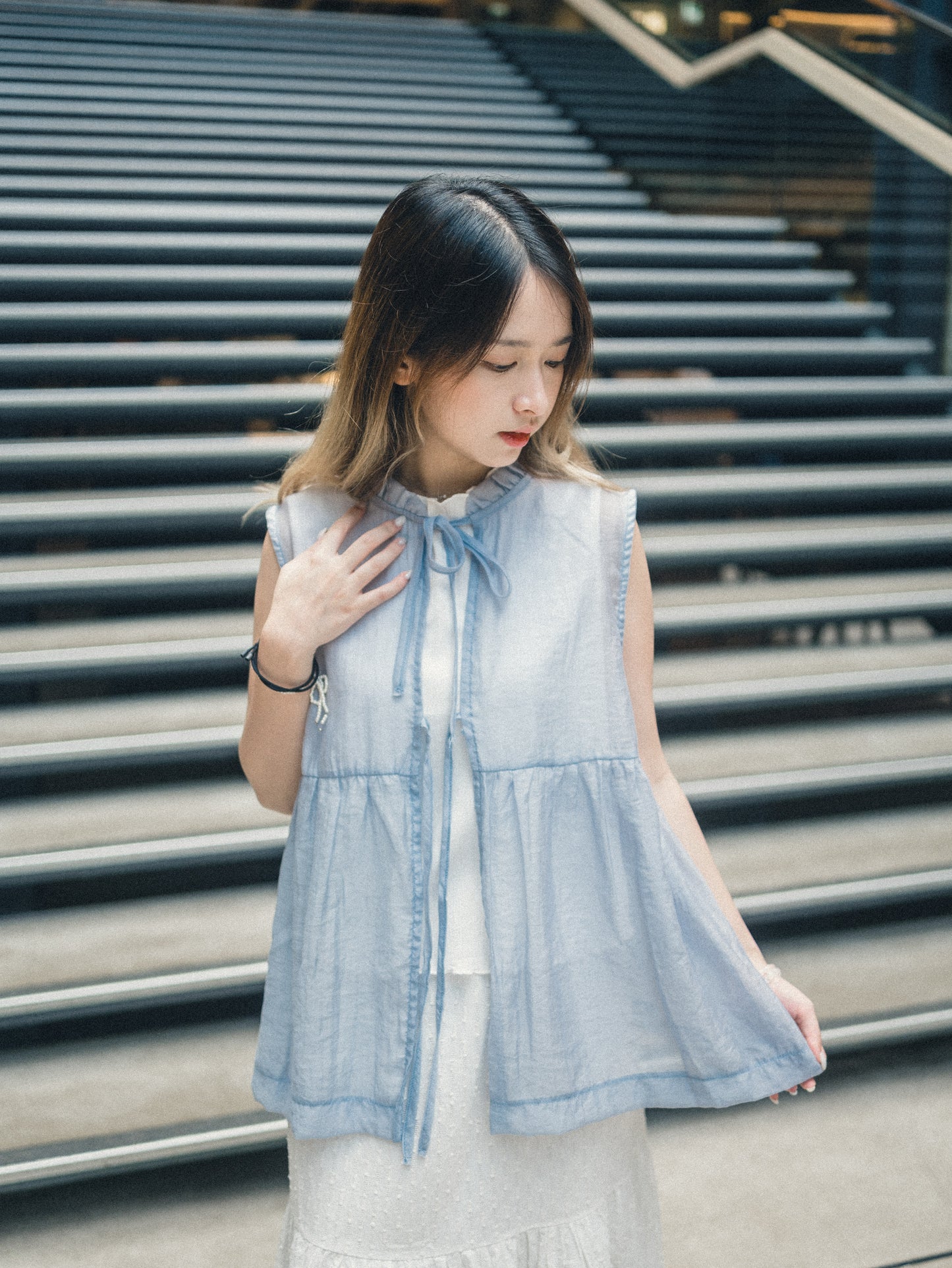 Ruffle領透透綁帶背心｜4 colors