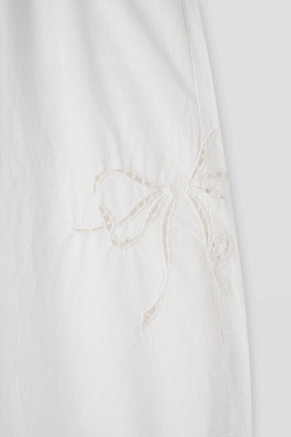 [NEW🎀] 鏤空蝴蝶結圖案彎刀褲｜2色入