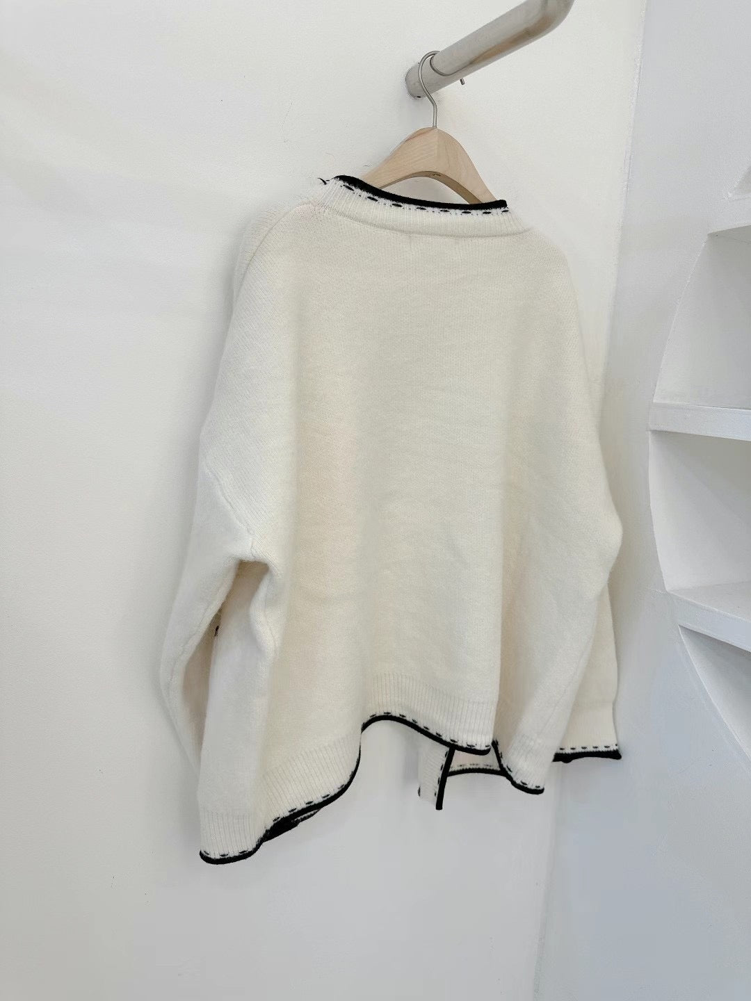 厚實拼邊長外套｜3色入