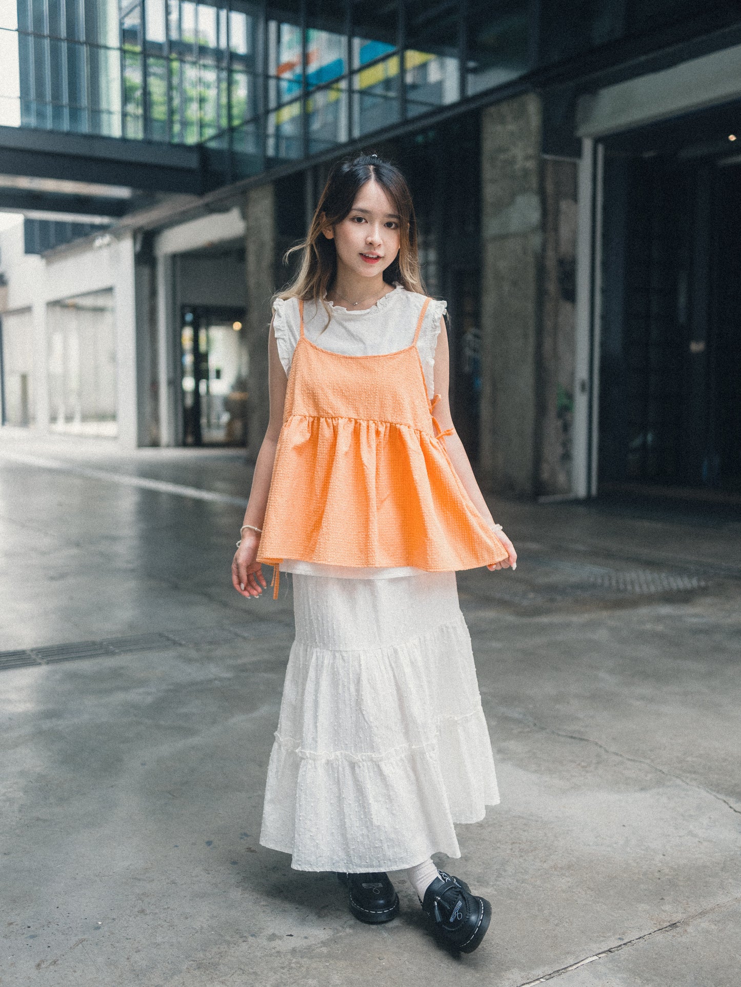 夏日☀️暗格紋側綁帶外搭｜4 colors